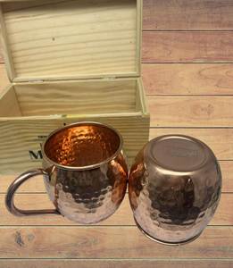 Copper <b>beverage</b> mug <b>set</b> secret courtyard cups reusable premium cocktail <b>serving</b> durable collection mugs - Product Image 5