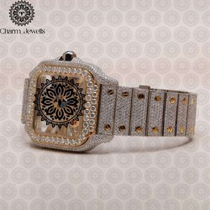 Charm Jewells Stainless Steel <b>Diamond</b> <b>Watch</b> Tonneau Analog Dial Sapphire Crystal Luxury Fashion Unisex Butterfly Clasp - Product Image 3