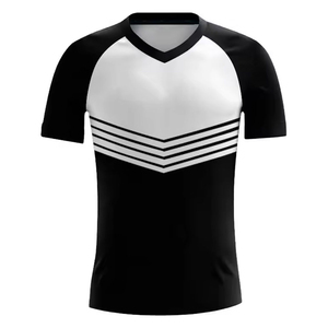Wholesale 100% Polyester Breathable Printed Customizable Solid Football Jersey Shorts Sleeved O-neck Soccer Uniform UV - Product Image 4
