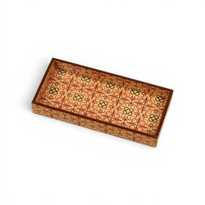 ถาดไม้พิมพ์ลายทำมือ ถาดเก็บของตกแต่งอเนกประสงค์ ถาดจัดระเบียบบนโต๊ะ - Product Image 1