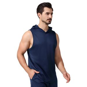 เสื้อกล้ามออกกำลังกายผู้ชายคุณภาพสูงจากโรงงานโดยตรง แห้งเร็ว ระบายอากาศดี เป็นมิตรกับสิ่งแวดล้อม ผ้าฝ้ายสีพื้น ซักง่าย - Product Image 2