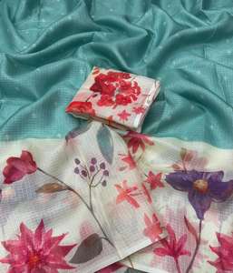 ผ้าส่าหรีคอต้าโดเรียเนื้อนุ่มยอดนิยม พร้อมเสื้อคลุมสำหรับผู้หญิง ใช้ได้ทุกโอกาส แห้งเร็ว ไม่ยับ จากอินเดีย - Product Image 3