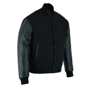 Chaqueta Varsity Verde para Hombre, Exterior de Lana, Color Sólido, Cuello Camisero, Cierre de Cremallera, Ropa Casual de Otoño, Impermeable y Transpirable - Product Image 6