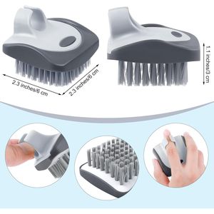 Set da 2 Pezzi di Spazzole Delicate in Silicone a Doppia Faccia (Morbida e Dura) per Pulizia Frutta e Verdura, Strumento per Scrubbar Patate - Product Image 4