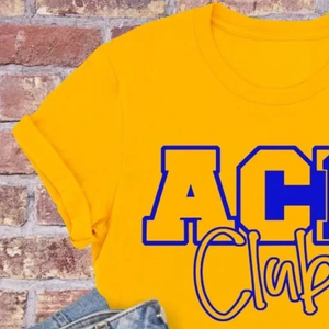T-shirt SGRHO Ace Club Or pour femme, imprimé graphique, col rond décontracté, manches courtes, mode streetwear, personnalisation sororité grecque - Product Image 3