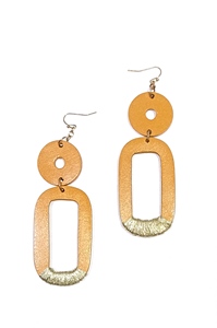 Cerceau en résine verte plaqué or, acrylique coloré, bijoux de créateur haut de gamme pour fête, cadeau de mode minimaliste pour femmes et filles - Product Image 6