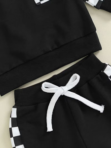 Customized Brand Baby Casual Print Color-Block Zip-<b>Up</b> Hooded Jersey Sweatshirt Joggers 100% Cotton ODM Autumn Winter Knitted - Product Image 5