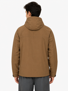 Chaqueta Premium para Hombre, Invierno, Color Marrón Sólido, con Capucha, Impermeable, Resistente al Viento, con Cierre Completo, para Senderismo y Trekking - Product Image 3