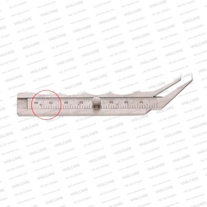 Calibrador Óseo Marchac Thorpe de 80 mm – Regla Quirúrgica Reutilizable Angulada para Cirugía Maxilofacial y Reconstructiva de Vaslcare - Product Image 2