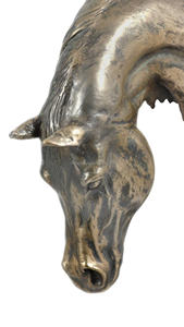 Statue de cheval arabe gravée artisanale, figurine en laiton antique moderne pour la décoration de la maison, du bureau ou de la table, personnalisable - Product Image 2