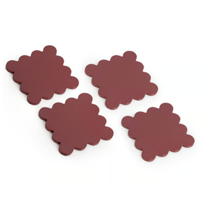 Wholesale Scalloped <b>Edge</b> Lacquer Coaster, Premium <b>Square</b> MDF Coaster With Lacquer For Chic Tabletop Styling, Vietnam Craft - Product Image 3