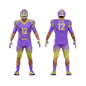 Wholesale American Football Uniform Adult Short Sleeve OEM Customized Winter Quick Dry Breathable 100% Polyester Plus Size Club - Product Image 4