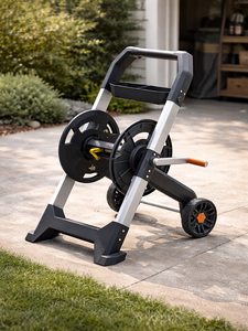 Dévidoir de tuyau en aluminium de 200 pieds, robuste et portable, avec roues, OEM ODM pour jardin, ferme, pelouse, garage ODGGA015 - Product Image 6