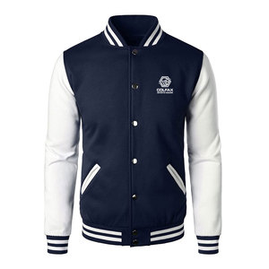 Veste de baseball en tissu doux, col montant, logo sur le devant, respirante, écologique, haute qualité, pour homme, hiver, personnalisable, service OEM - Product Image 1