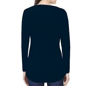 Camiseta Casual de Moda para Mujer, Manga Larga, Cuello Redondo, para Uso Diario - Product Image 1