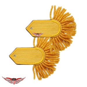 Epaulettes de Hombro Rojos Bordados Personalizados de Alta Gama con Flecos Dorados y Ribete de Tela de Lujo Duradero - Product Image 4