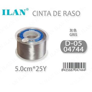 Ruban en satin 5,0 cm 25Y Gris D-05 - Product Image 3