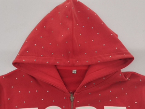 Sweat à capuche zippé surdimensionné vintage en coton épais 500 g/m² brodé et teint uni, personnalisé OEM - Product Image 2