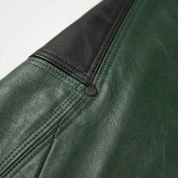 Blouson de moto moderne en cuir, imperméable, coupe-vent, coupe ajustée, pour la conduite en ville
