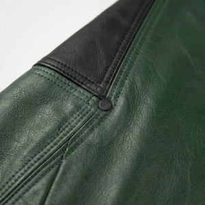 Modern Motorcycle <b>Leather</b> <b>Jacket</b> Waterproof Windproof Design Slim Fit <b>Winter</b> <b>Jacket</b> For Street Riding - Product Image 5