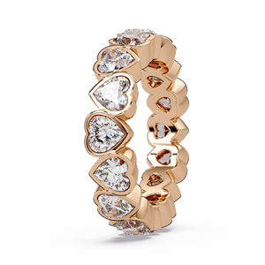 Anillo de Corazón de Diamante de Laboratorio en Oro de 9K Personalizado, Joyería de Oro Personalizada, Fabricante de Anillos de Boda Personalizados con Etiqueta Privada OEM en India - Product Image 2
