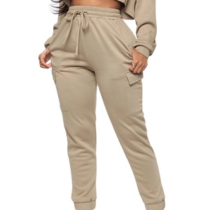 Athleisure Yoga Wear High Quality Inner Fluff Gym <b>Sweatpants</b> and Hoodie Set Sweat Suits Blank Sport Jogging Suits <b>Women</b> - Product Image 5