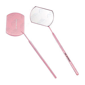 Miroir de coeur de cils miroir à long manche en acier inoxydable pour vérifier les faux cils produits de beauté et de soins personnels - Product Image 1
