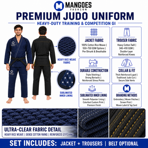 Classic BJJ Gi IBJJF Uniform Preshrunk Gold Weave Lightweight Cotton Brazilian Jiu Jitsu Jacket Reinforced <b>Trousers</b> - Product Image 6