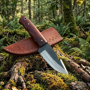 Custom Hunting Tracker Knife <b>Leather</b> Sheath Handmade Damascus Steel Waterproof Survival Camping <b>Tool</b> for All Seasons - Product Image 3