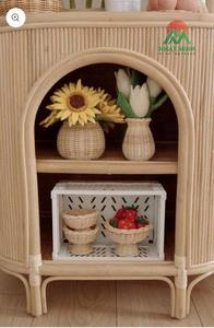 Chariot de cuisine en bambou et rotin NHAT MINH avec étagère de rangement pour enfants de 4 à 6 ans - Product Image 4