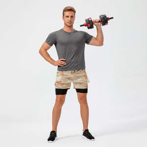 กางเกงวิ่งออกกำลังกายผู้ชายคุณภาพสูงพร้อมโลโก้สั่งทำพิเศษ แบบ 2 in 1 มีกระเป๋าสำหรับฝึกซ้อม ผลิตจากโพลีเอสเตอร์ 100% แห้งเร็ว ระบายอากาศได้ดี - Product Image 6