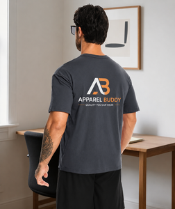 T-shirt décontracté pour homme AMY Brand, 100 % coton, manches courtes, uni, respirant, coupe classique, logo personnalisé brodé sur le devant, vente en gros - Product Image 2