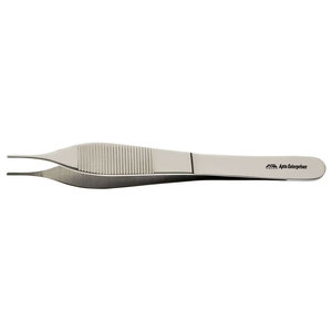 Pinza de tejido Adson Stille, instrumento médico de precisión para manipulación delicada de tejidos, 4.75 pulgadas, acero inoxidable - Product Image 1