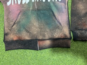 Sweat à capuche personnalisé en coton molletonné épais délavé pour homme, style coréen vintage, brodé et délavé à l'acide - Product Image 6