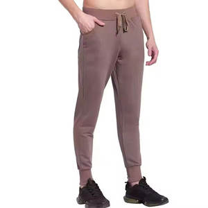 Pantalon de jogging décontracté en toile légère délavée pour homme, en coton, teint en pièce, style streetwear, devant plat, personnalisable OEM - Product Image 3