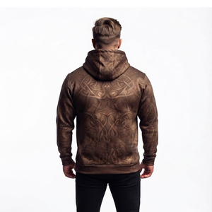 Sweat à capuche personnalisé pour homme en molleton, coton et polyester de qualité supérieure, doux et chaud pour l'hiver, vente en gros OEM ODM - Product Image 2