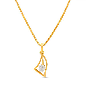 สร้อยคอจี้เพชรทรงหยดน้ำแบบมินิมอลลิสต์ - Product Image 3