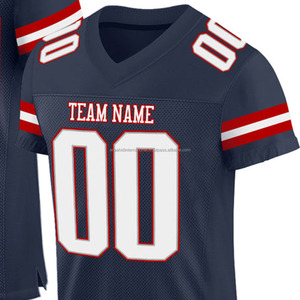 Maillot de football américain personnalisé en gros, court, respirant, en maille, cousu, uniforme de sublimation, tenue d'équipe, match - Product Image 3