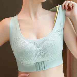 Soutiens-gorge sans couture en dentelle pour femmes, brassière de sport sans fil grande taille pour femmes - Product Image 3