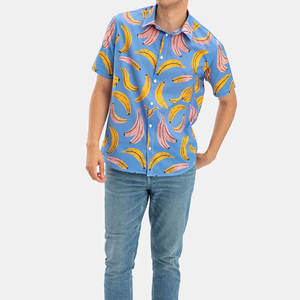 เสื้อฮาวายผู้ชายราคาส่ง OEM ระบายอากาศได้ดี สวมใส่สบาย คุณภาพสูง ราคาไม่แพง เสื้อเชิ้ตผู้ชายสำหรับผู้ใหญ่ - Product Image 3