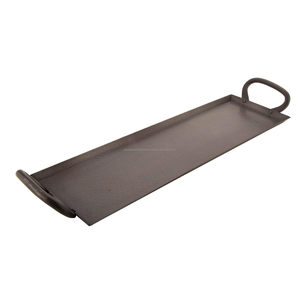 Bandeja de servicio de cuerda de cuentas martilladas de aluminio ovalado moderno superventas, hogar de lujo, Patio al aire libre, sala de estar, arte decorativo de Metal - Product Image 6