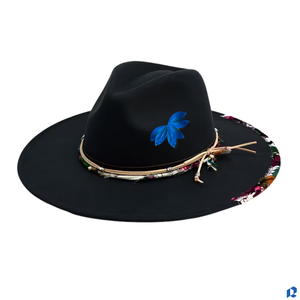 Sombrero Fedora Unisex Vintage de Fieltro Estilo Trilby Boho con Cinturón Trenzado Decorativo, Gorra Casual de Poliéster para Playa, OEM ODM Personalizado - Product Image 6