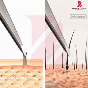 Pinzas de Precisión de Acero Inoxidable con Punta Inclinada y Puntiaguda, Pinzas para Cejas Todo en Uno, Extractor de Vello, Herramientas de Belleza para Esteticistas - Product Image 4