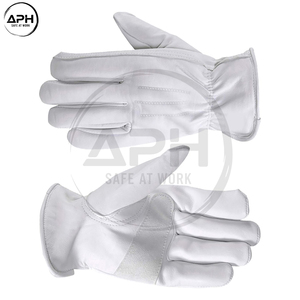 Gants de travail en cuir fendu avec paume renforcée et poignet élastique pour la construction, l'atelier et la manutention – Modèle canadien personnalisé - Product Image 2
