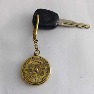 Mini boussole en laiton, porte-clés vintage, nautique, légère, faite à la main, personnalisable, boussole de poche, mousqueton, portable, pour l'extérieur - Product Image 5
