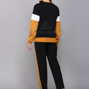 ชุดวอร์มผู้หญิงสีพื้นผลิตในปากีสถาน พิมพ์โลโก้ตามสั่ง ชุดวอร์มลำลองสำหรับผู้หญิง - Product Image 4