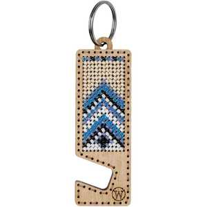 DIY Beaded <b>Keychain</b> Phone Holder Kit | Embroidery Kit on Wood | Unique Gift for Men and Women - Product Image 4