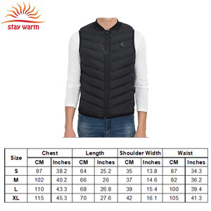 Custom Winter Lightweight USB <b>Electric</b> Heated Vest for Men Women with 4 Carbon Fiber Heating <b>Pads</b> and Thermal Reflective Lining - Product Image 6