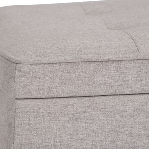 Cosmopolitan Cloud Grey Open Bottom <b>Storage</b> Ottoman Bench Stylish <b>Stool</b> & Ottoman Product - Product Image 6