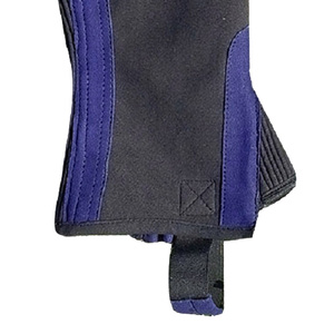 High Quality Genuine Leather Lightweight Unisex English Half <b>Chaps</b> Hook Loop Closure Buckles women Training Customized Logo - Product Image 4